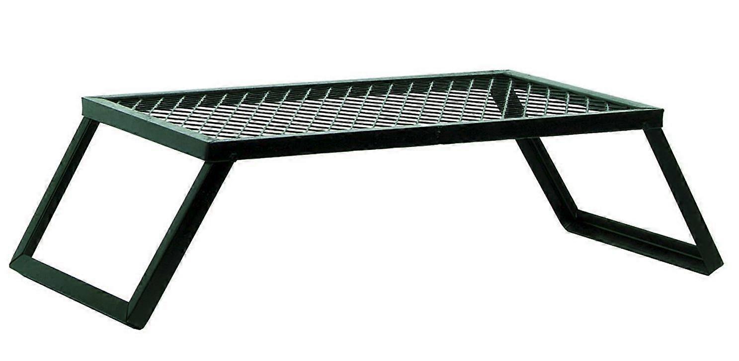 Porte-barbecue pliant support à bois de chauffage de camping porte-barbecue portable filet de table fer portable fait maison, assemblage facile Utilisation polyvalente