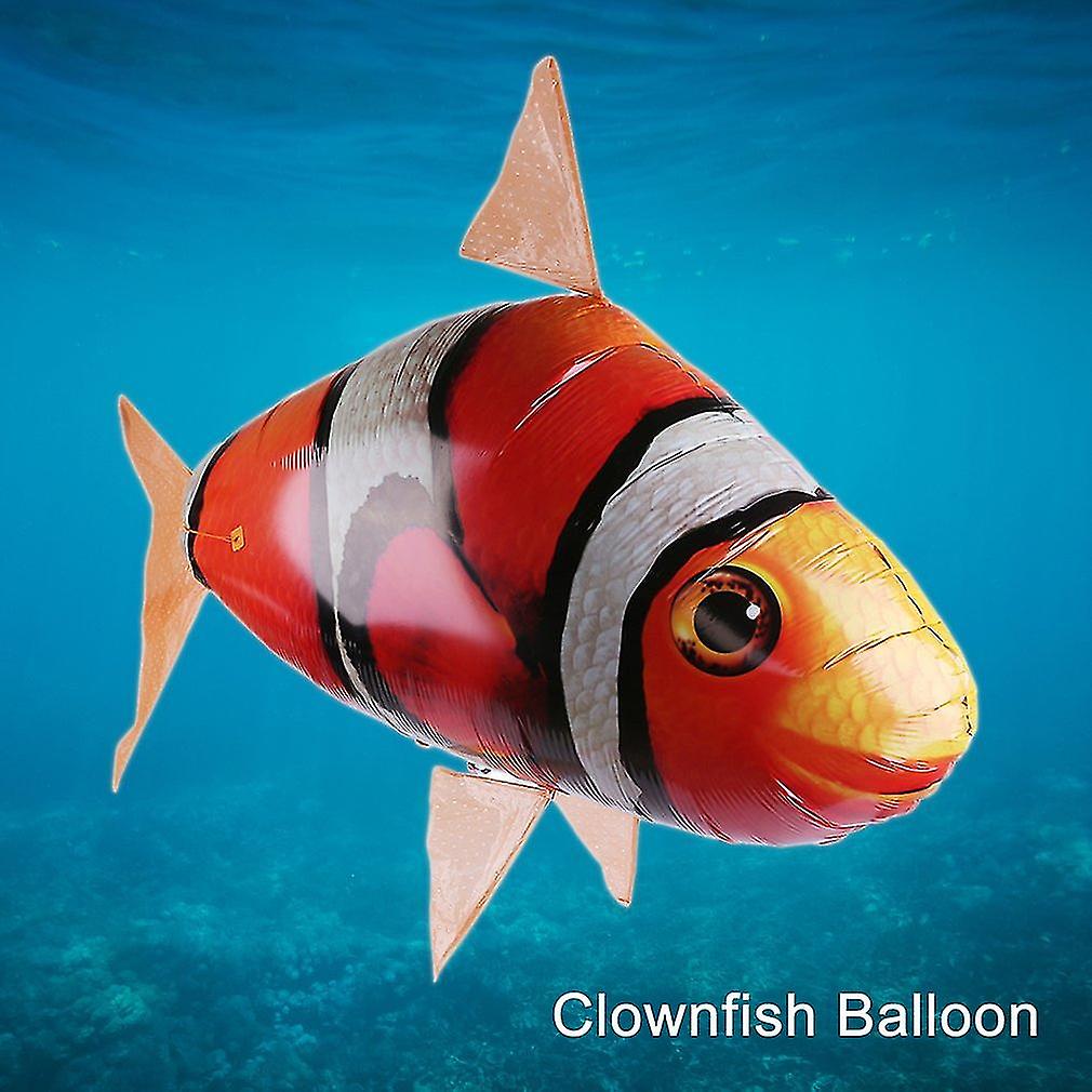 Remote Control Rc Inflatable Balloon Air Swimmer Flying Nemo Clown Fish Blimp