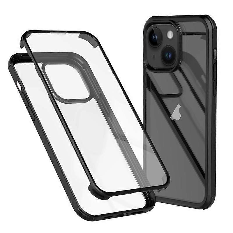 Double-sided Plastic Glass Phone Case For iPhone 14 Plus