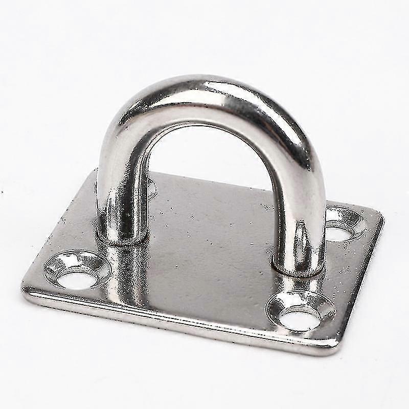 Zerniple 10-Piece M6 304 Stainless Steel Suspension Ceiling Hook Pad Eye Plate Kit With Screws - Heavy Duty Wall & Ceiling Hook