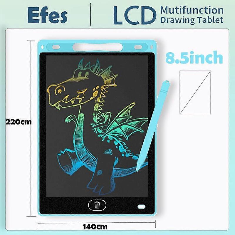 لوحة رسم إلكترونية Efes مقاس 8.5/10/12 بوصة للأطفال، لوحة رسم تعليمية بشاشة LCD ولوحة كتابة بخط اليد - ألعاب رسم