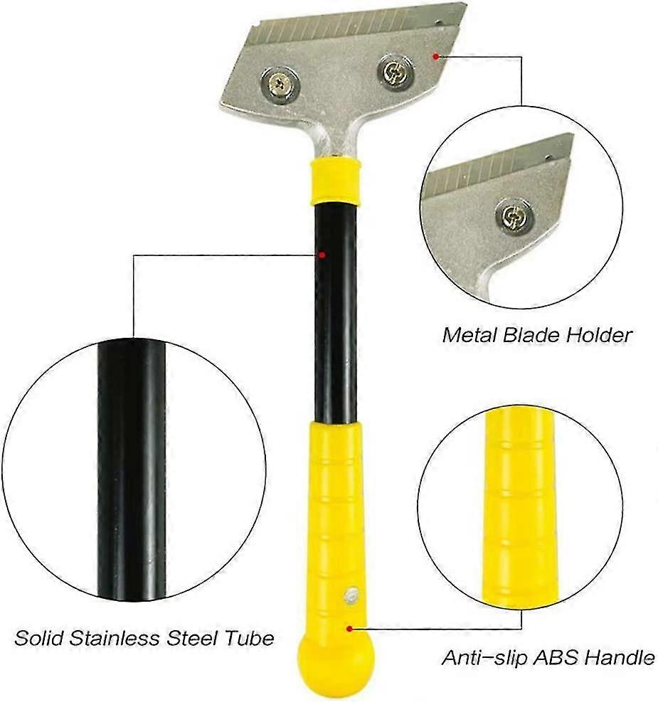 Hob Scraper With 10 Metal Blades, Heavy Duty Scraper, Universal Scraper,30cm*10cm (with Screwdriver)