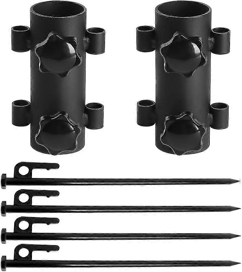 حامل مظلة ، مقبس أرضي مظلة خارجي مع 4 قطع من المسامير مقاس 40 سم ، حامل مظلة قابل للفصل لصيد الأسماك في الهواء الطلق ، حديقة ، صيد الأسماك ، شاطئ (bla