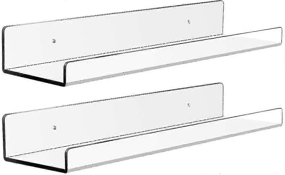 Floating Kitchen Shelf Made Of Acrylic, 38.1 Cm, Transparent, Invisible, Wall