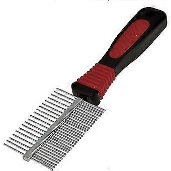 Rustfritt stål Dog Cat Kam Greyhound Kam For Hunder Dobbeltsidig Pet Grooming Gave
