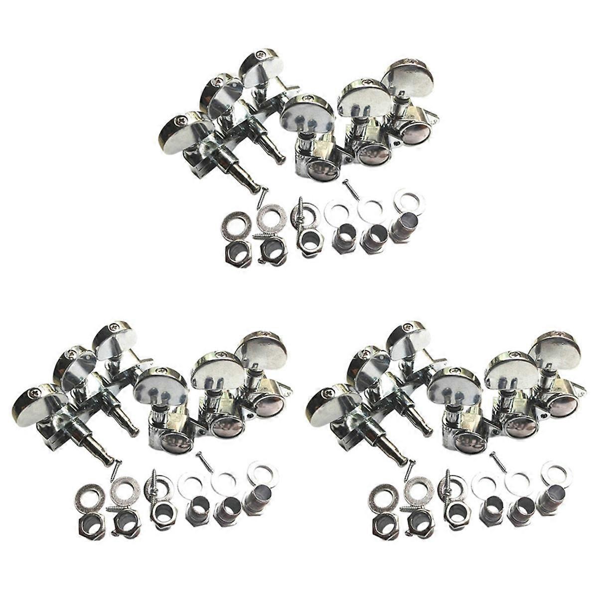 3set Guitar String Knob String Winder Fully Enclosed Guitar String Tuning Pegs Keys Tuners Machine
