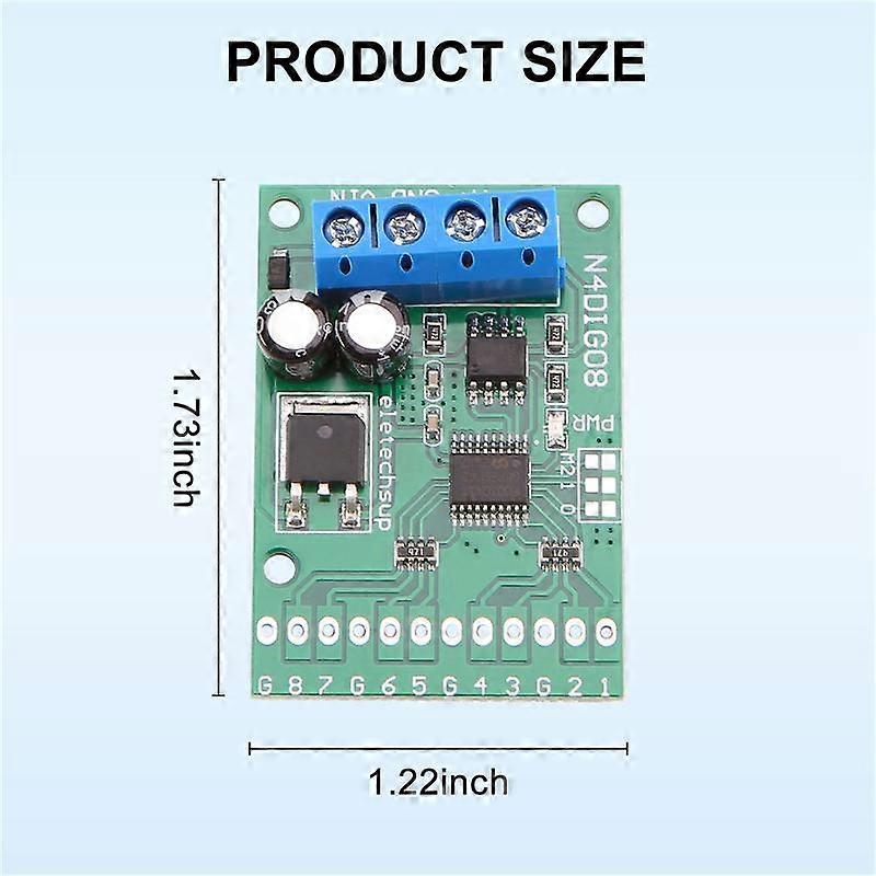 8Ch Input/Output Digital Switch TTL LvTTL CMOS RS485 IO Control Module Modbus Rtu Board for PLC Rel