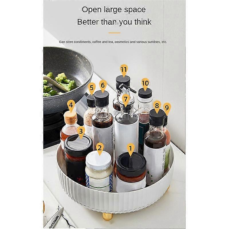 Kitchen Storage Rotating Shelf Seasoning Rack Seasoning Box Household Turntable Rotating Storage Ra