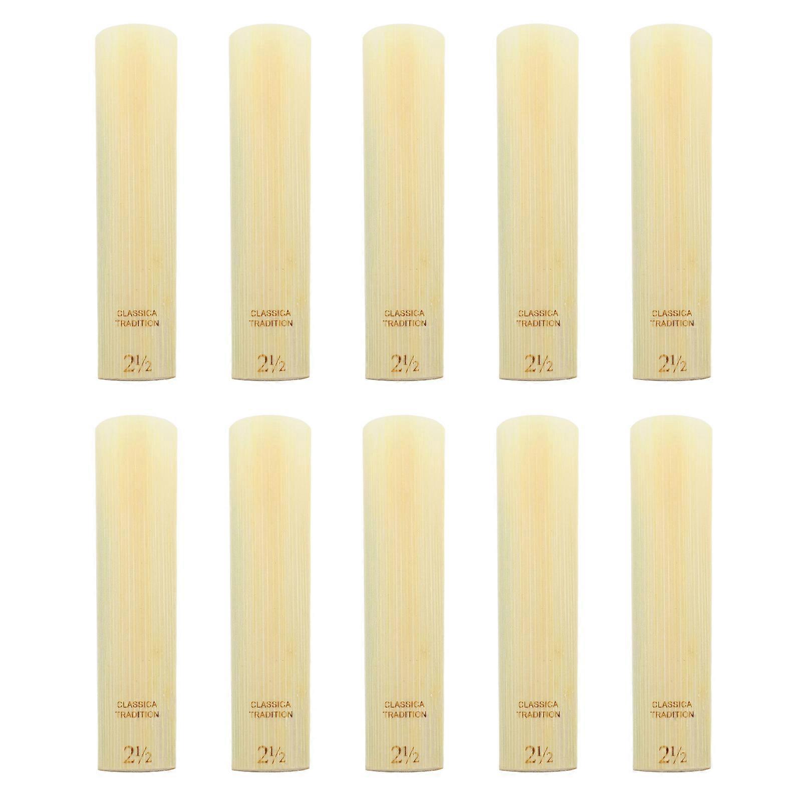 10pcs Alto Saxophone Reeds Professional Elasticity Alto Sax Traditional Reeds for Classical Jazz Strength 2.5