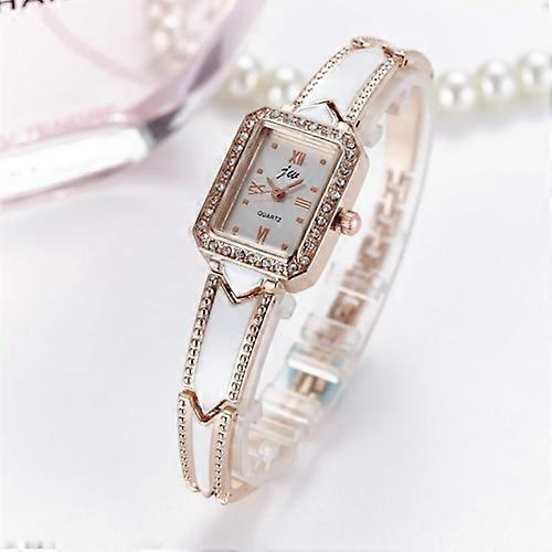 JW Rectangular Dial Stainless Steel Strap Quartz Watch