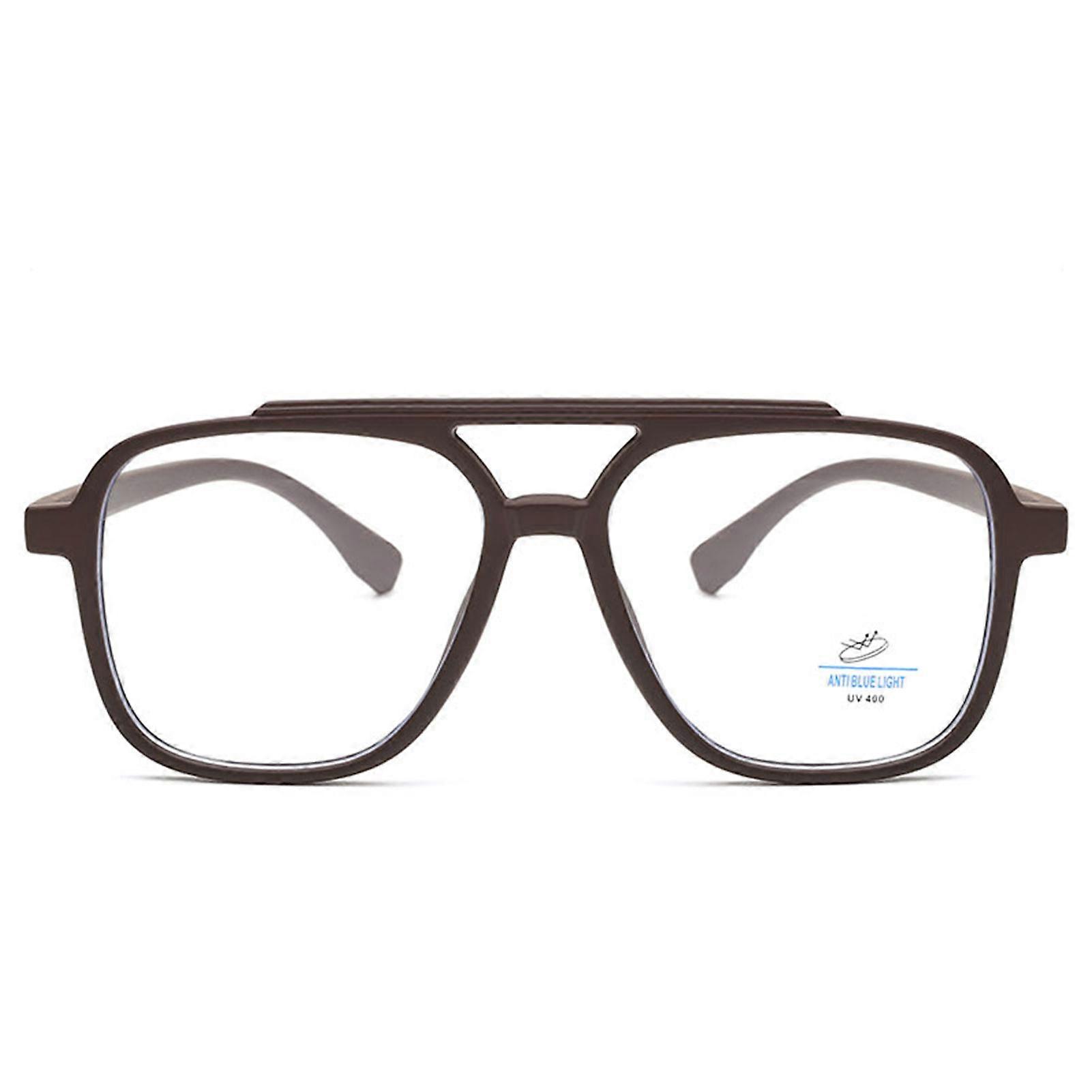Double Beam Ins Irregular Glasses Lightweight Anti Eyestrain Glare Mirrored Spectacles for Gaming Reading Students