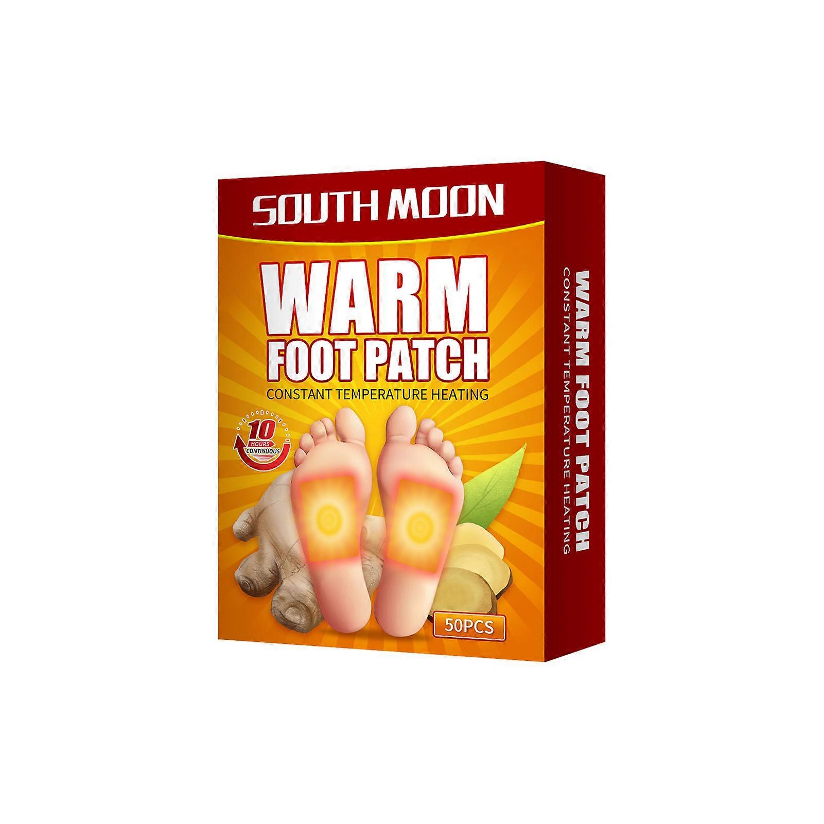 50Pcs Ginger Foot Warming Patches Pure Natural Extracts Pain Relieve Foot Patches Long Lasting to 8 Hours Hot Warmers