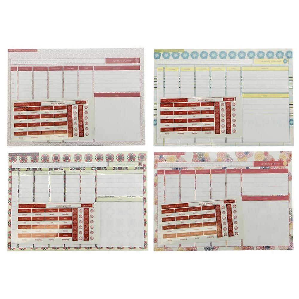 Lantern Studios Weekly Planner Assorted 4 Pieces Premium Quality Planner