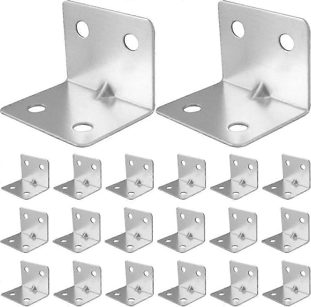 20 Corner Brace Angle Brackets Stainless Steel Angle Bracket For  Desk Table Bed Gift