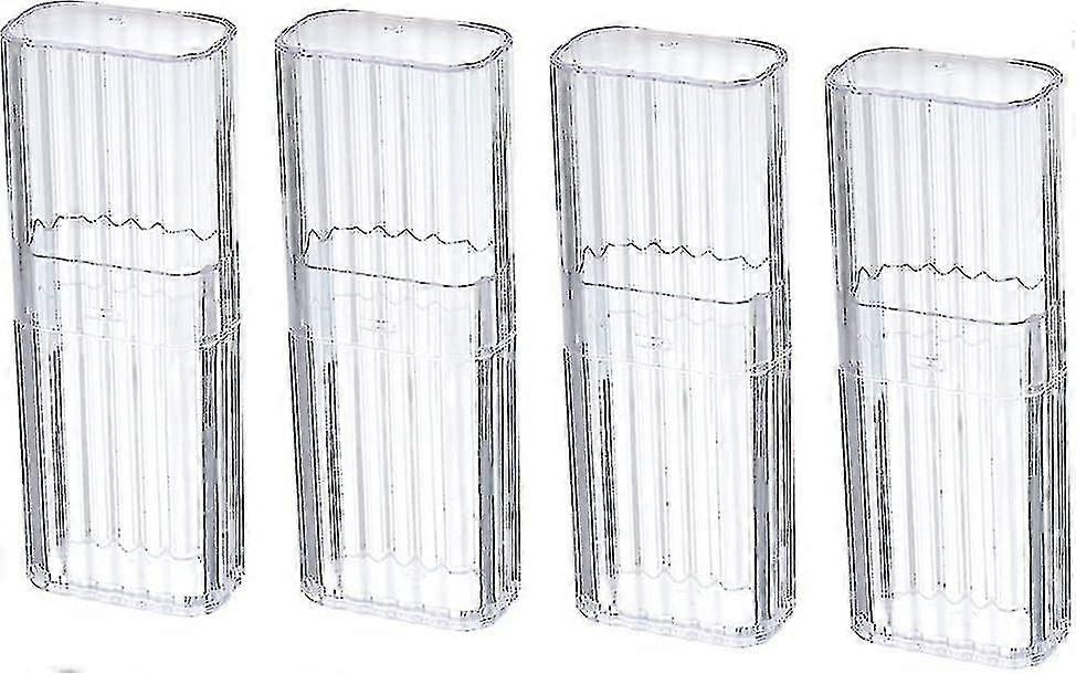 Lot de 4 mini porte-coton-tiges de voyage, boîte pour cotons-tiges, éponges de maquillage, cotons-tiges – WHBYV