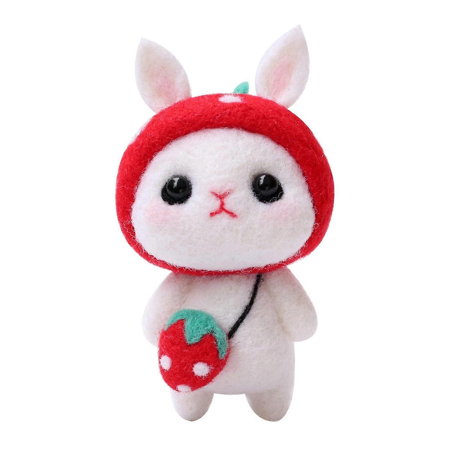 Cute Rabbit Pattern Handmade Diy Poke Wool Felts Material Production Package