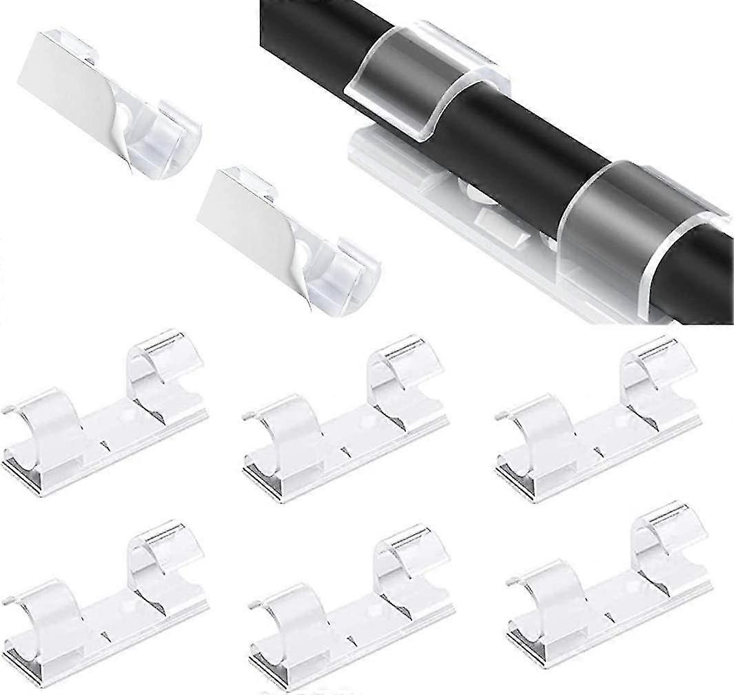Cable Clips Self Adhesive Transparent Cord Organiser For Telephone Lines Charging Lines100pcs)