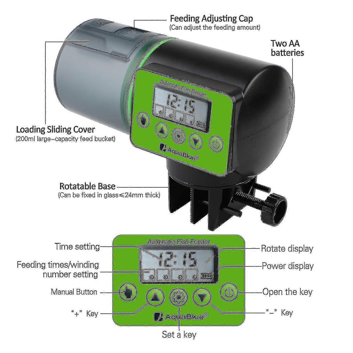 Automatic Fish Feeder Smart Aquarium Mini Digital Timer Dispenser