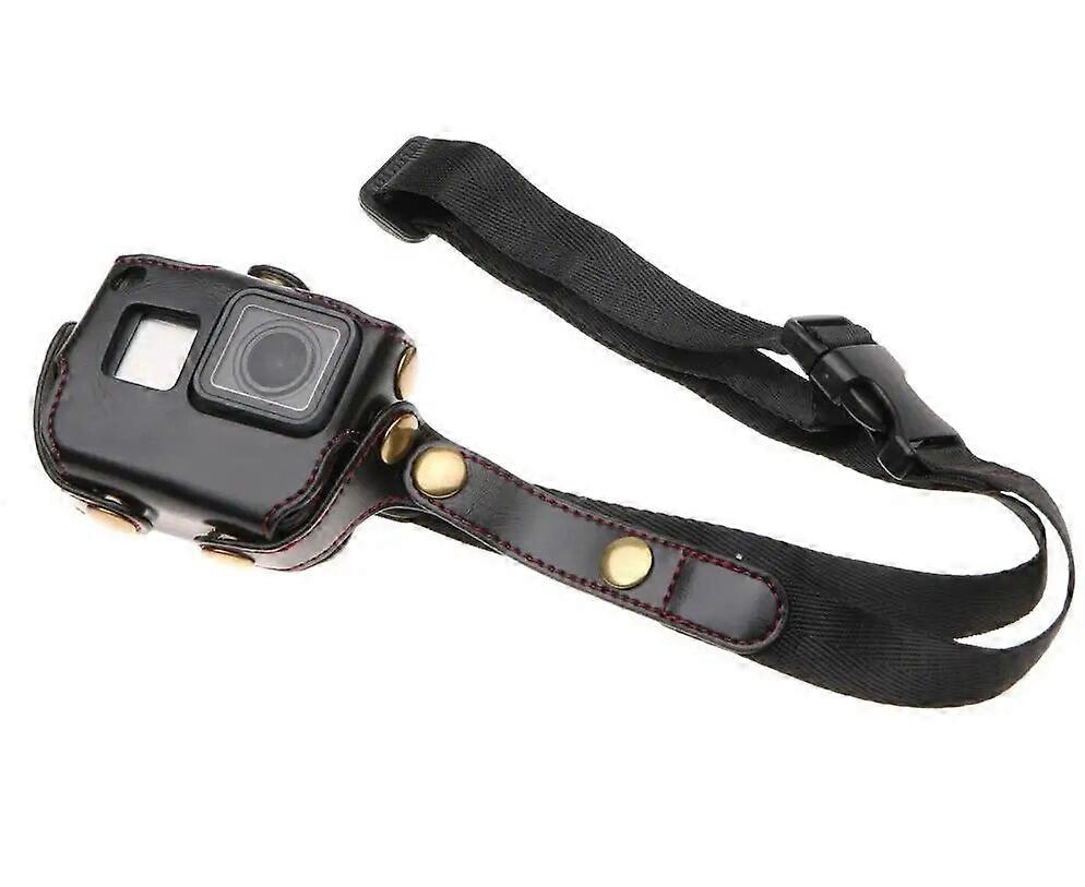 Protective Frame Case Shell Protector Housing Leather + Long Weaving Strap For GoPro Hero 5 6 7 Black New Accessories