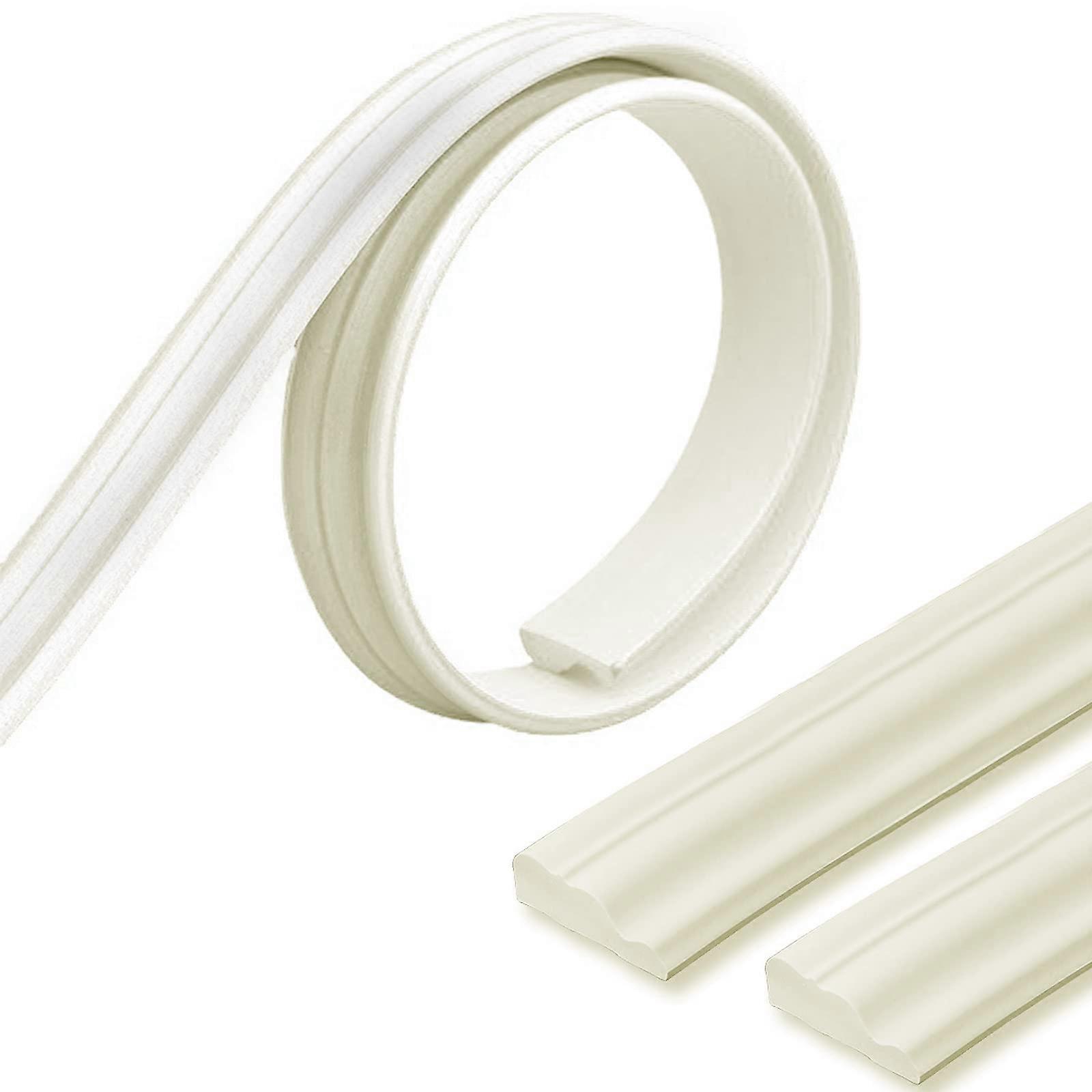 Wall Trim Line Skirting Border,Creamy White(5m/Roll)