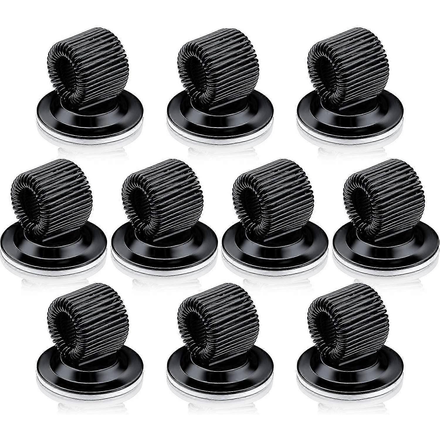 10 Pack Pen Holders Clips Stainless Steel Self Adhesive Pen Clips with Adjustable Spring Loop
