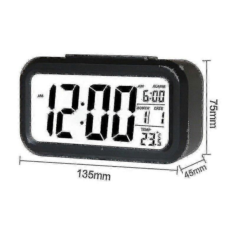 Electronic Alarm Clock, 1 Piece, Black