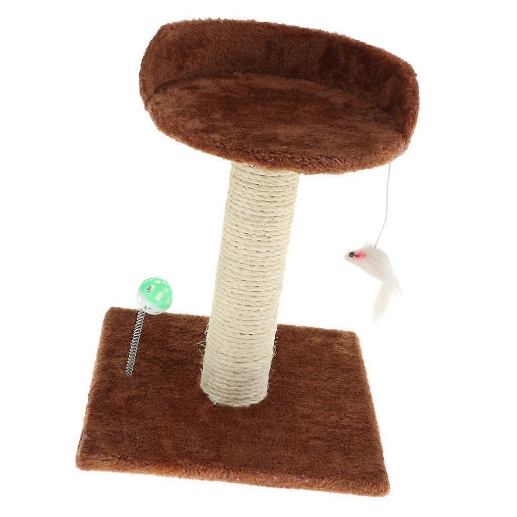 Cat Activity Tree with Scratching Posts Kitten Climbing Frame Brown
