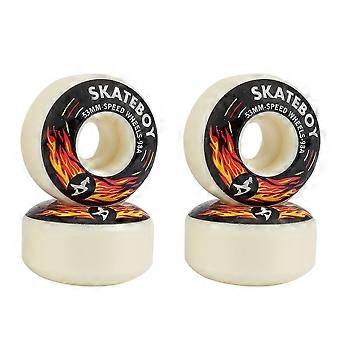 Skateboy Skateboard Wheel Four-wheel Double-warping Fancy ,white