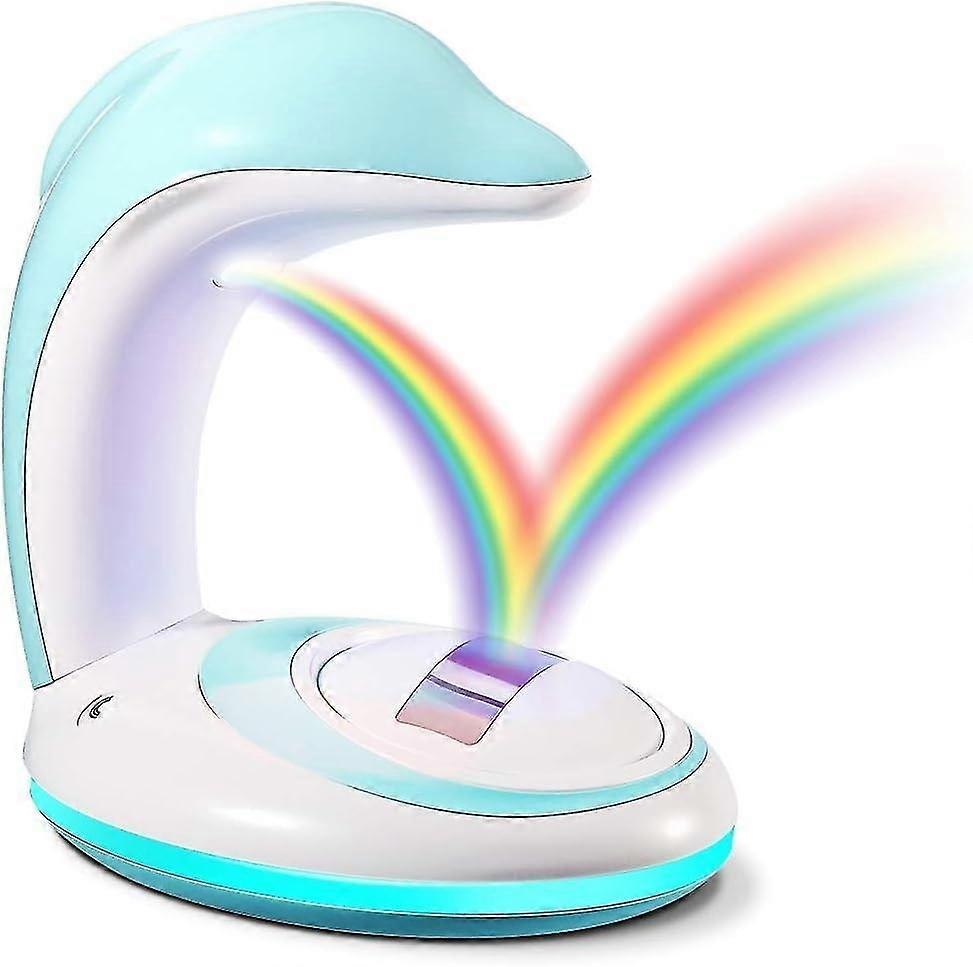 Dolphin Rainbow Projection Lamp, Plug In Usb Rainbow Projector, Color Lamp, Dream Night Lamp, Baby Bedlight, Children's Room Bedlight