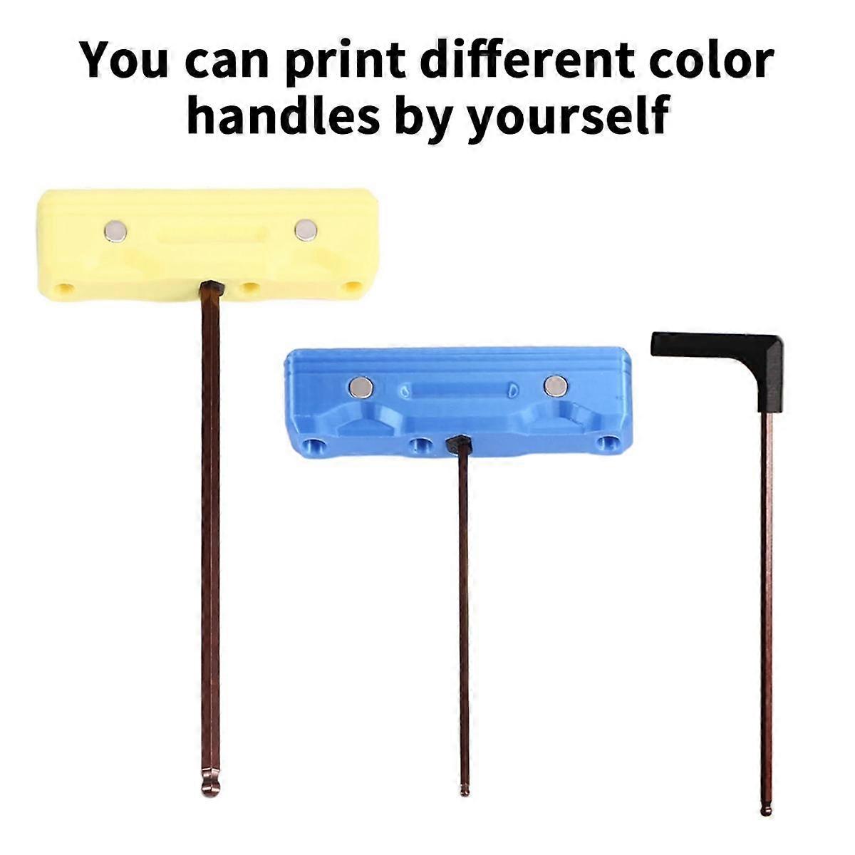 S2 Hex Screwdriver Tool Kit with T-Shaped Handle Ball Universal Repair Tool Hex Screwdriver for 3D Printer