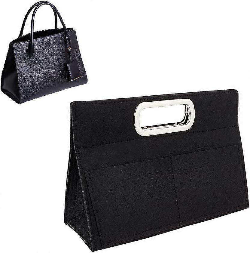 Felt Bag Organizer Insert Multi Pocket Handbag Tote Shaper with Handles Large Purse Organizer Insert Divider Organizer Bag in Bag Insert Bag Liner Pou