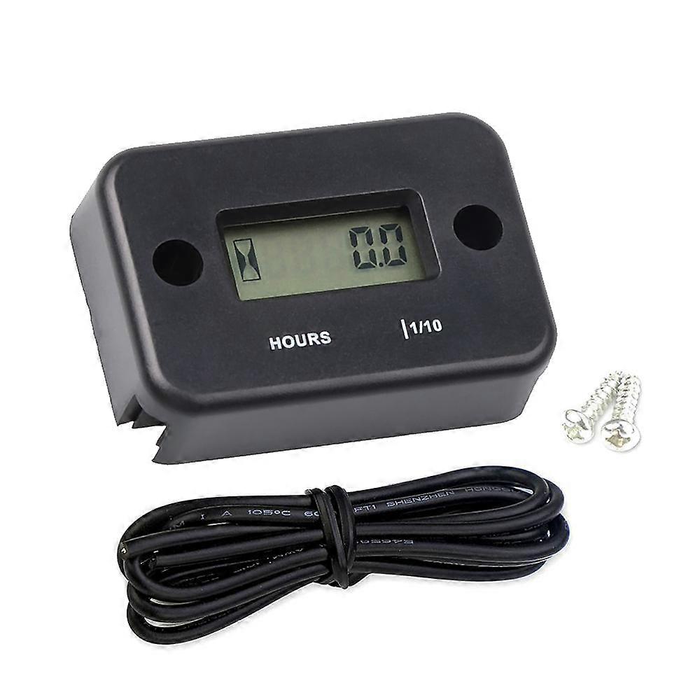 Waterproof Digital Hour Meter DisplayLCD Portable Engine Hour Meter for Motorcycle/Boat Engines~28234