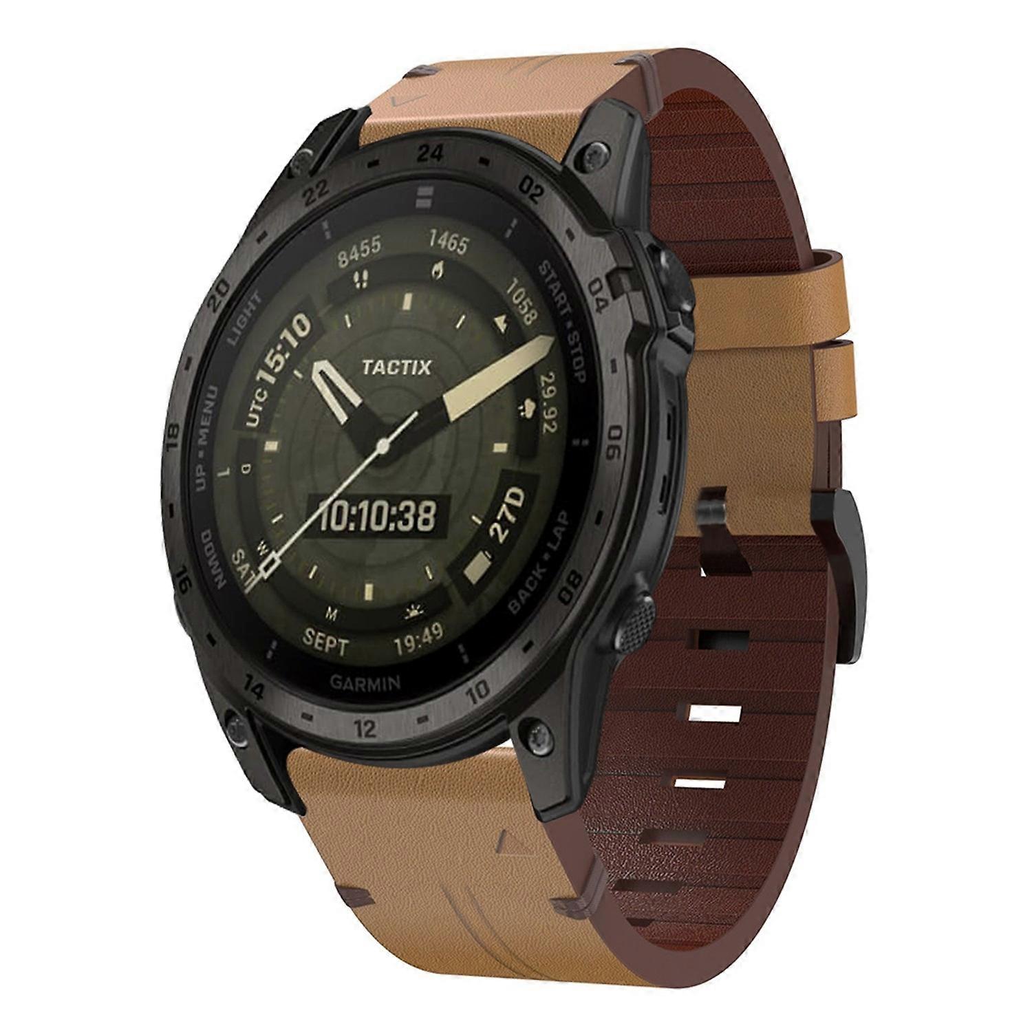 Leather Watch Band For Garmin Tactix 7 AMOLED