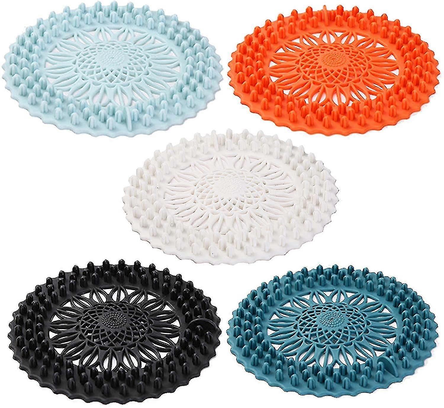 5 bitar Dusch drain Filter Drain Protector Silikon Drain DrainEr Hårfångare Propp