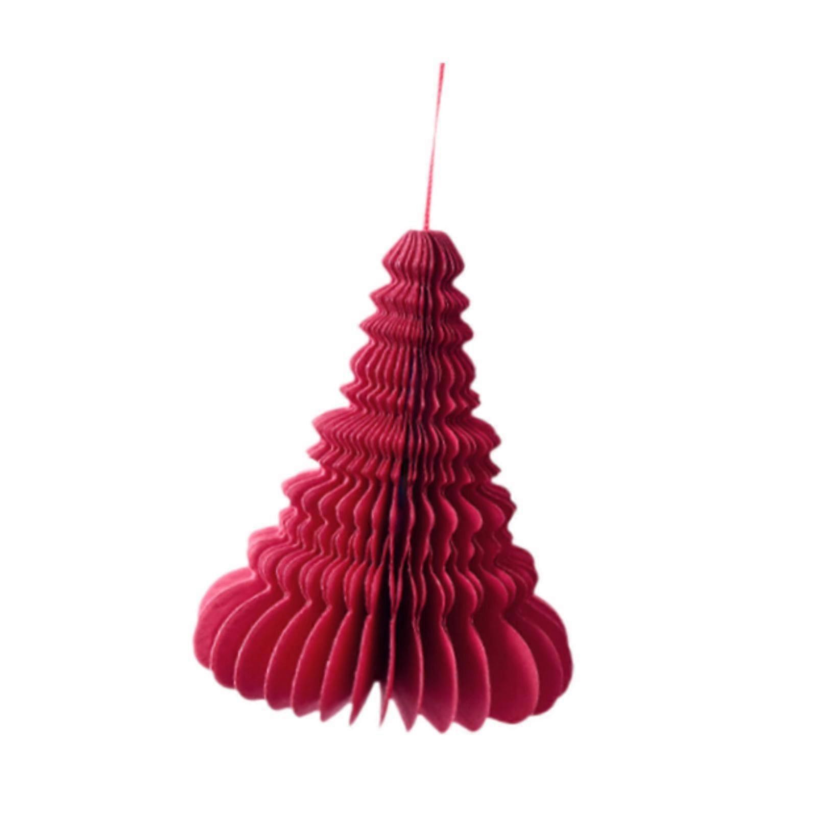 Christmas Hanging Ornament Creative Gift Xmas Decor for Indoor Festival Dorm 8.5x10 cm Red Xmas Tree
