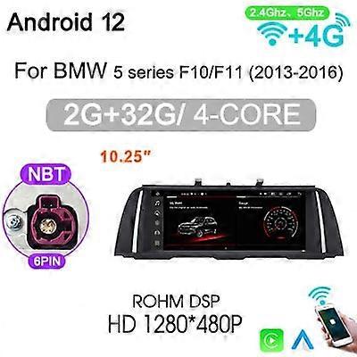 For BMW F10 F11 2010-2016 5 Series 8-Core 2 DIN Android 12 Car Radio Multimedia Player Navigation GPS auto stereo Carplay 4G IPS