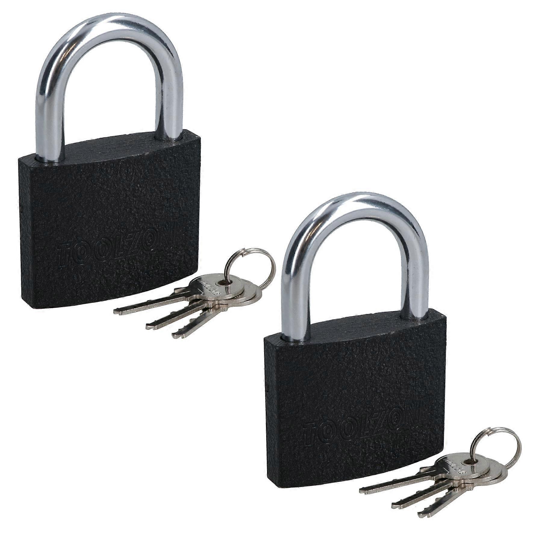 75mm Iron Padlock With Hardened Shackle Padlocks Shed Gate Lock x 2
