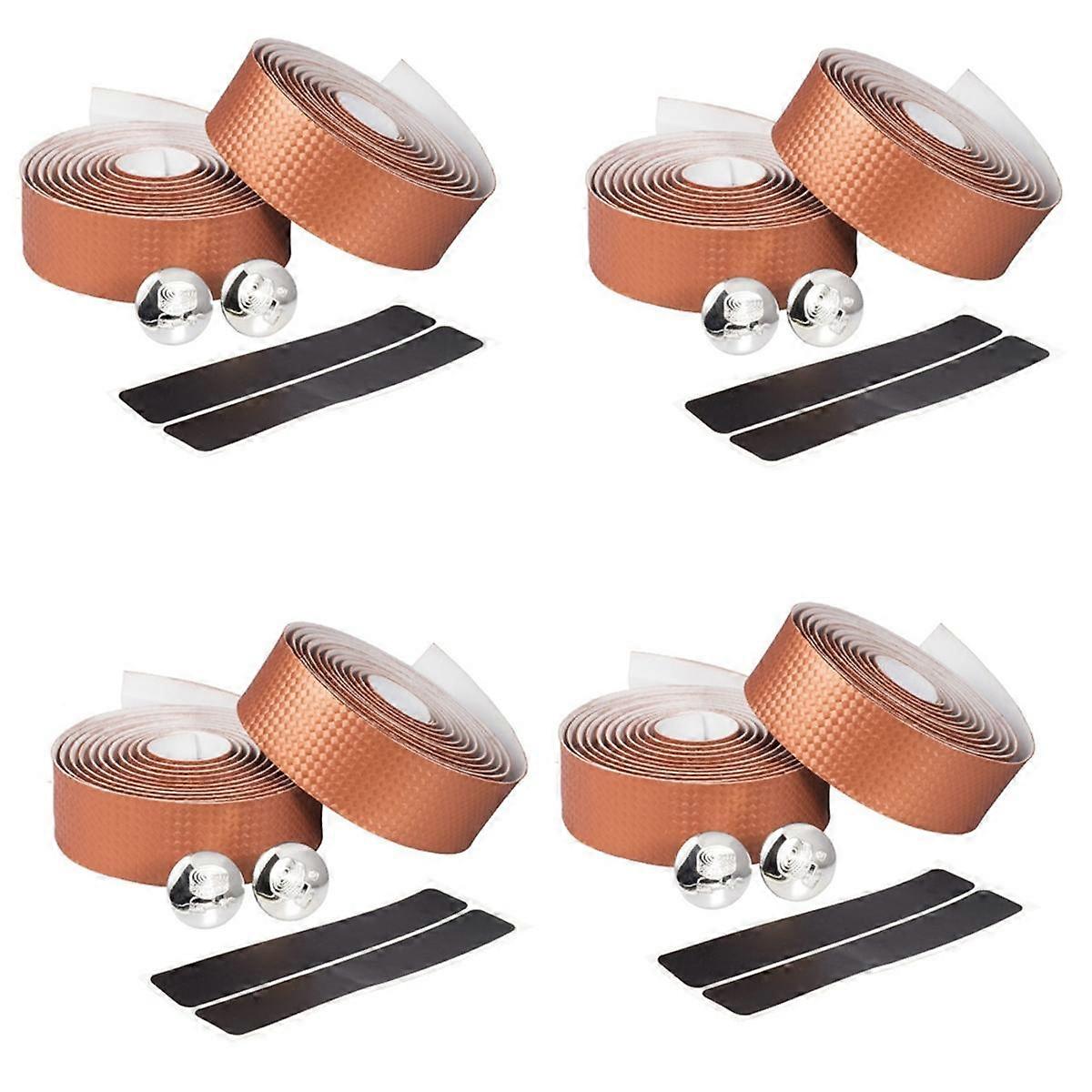 Breathable Carbon Pattern Bicycle Road Bike Straps Anti-Slip Shock-Absorbing Carbon Pattern Handlebar Tape Orange