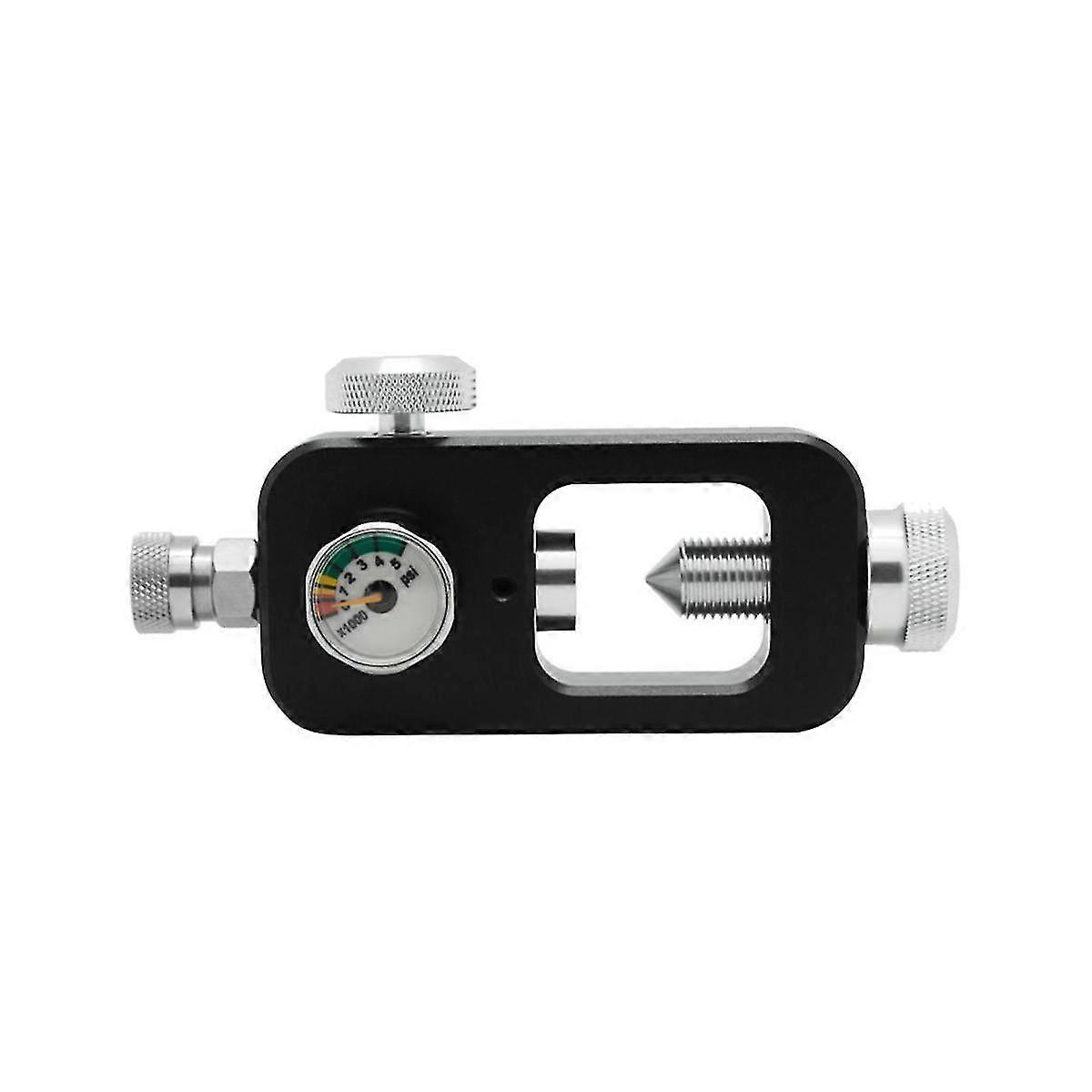 Scuba Diving Tank Refill Adapter With 5000psi Pressure Gauge Diving Oxygen Cylinder Refill Adapter