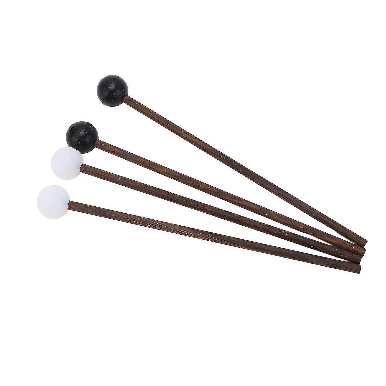 Rubber Drumsticks for Steel Tongue Drums - 4 Pieces of 165cm Percussion Mallets for Kids