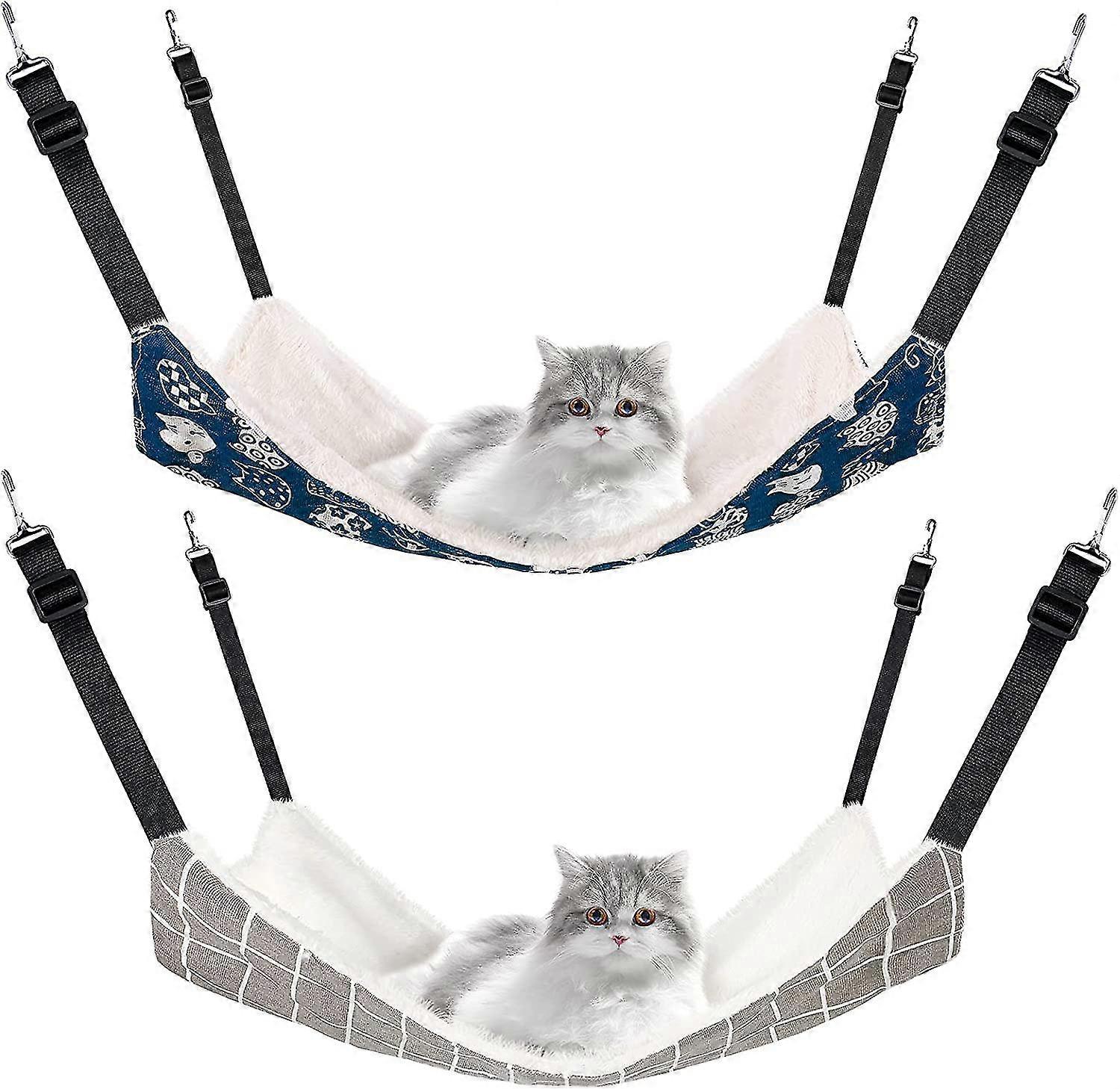 2 Pieces Reversible Cat Hanging Ock Soft Ock With Adjable Ss And Metal Hooks