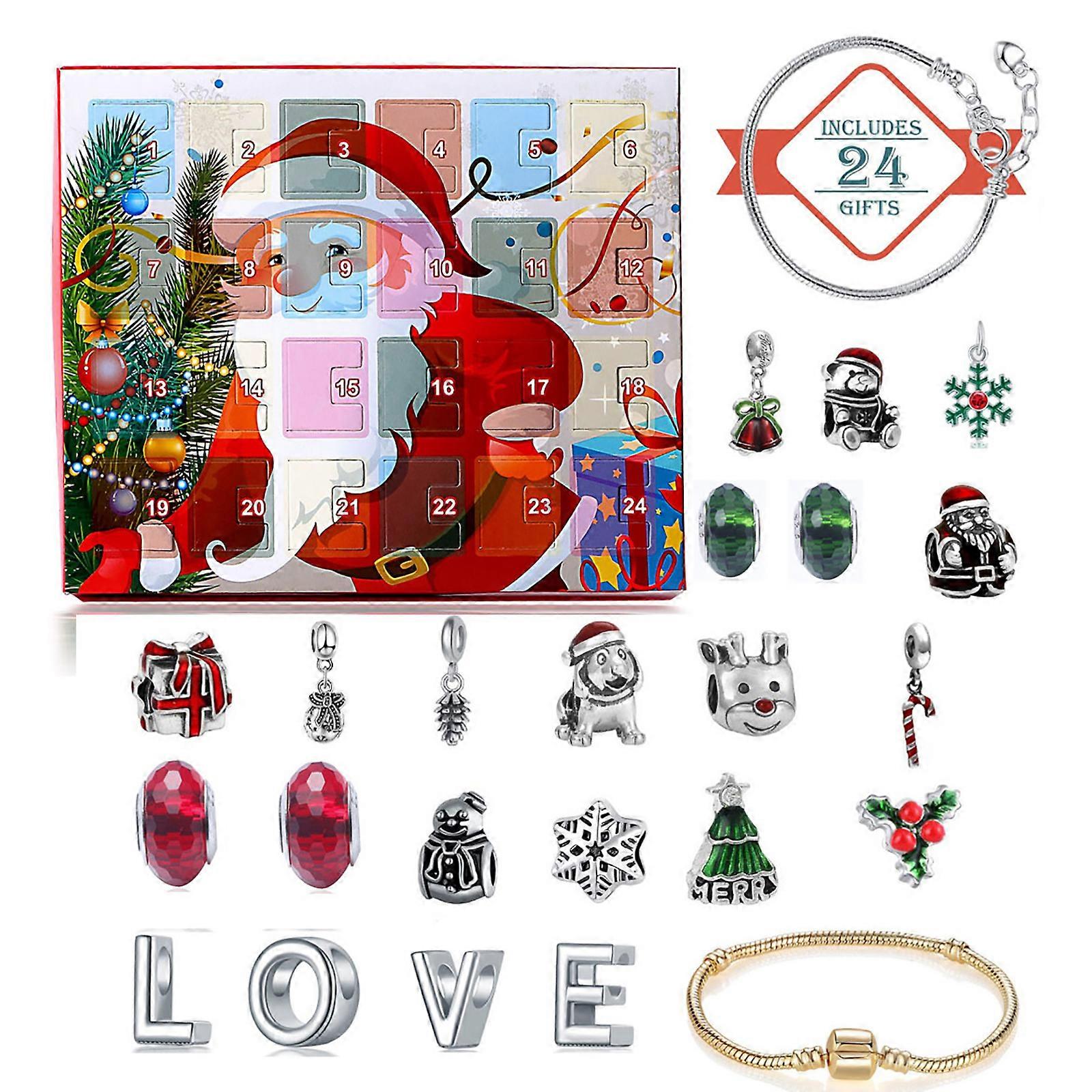 2023 Advent Calendar Christmas Gift DIY Christmas Bracelet for Kids