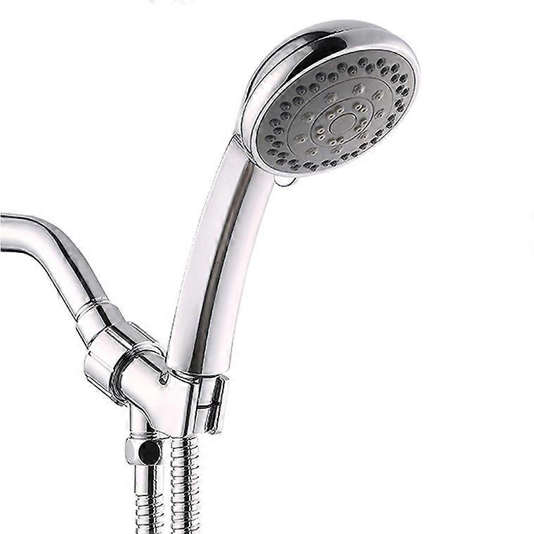 Chrome finish handheld shower with hose Five function pause mode showerhead