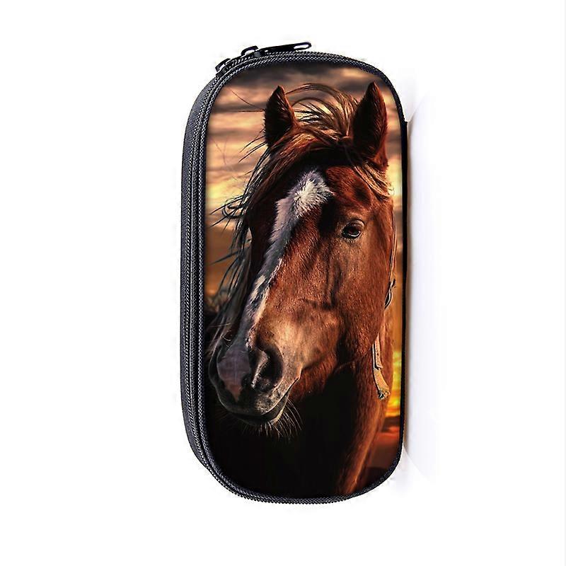 Galloping Animal HD Printed Pencil Case With Zip