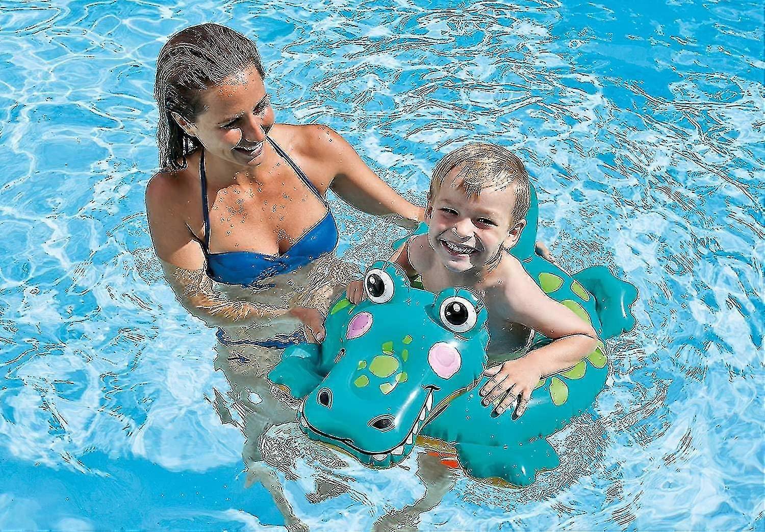 Barnens Simbåge Simring Simring Simbåge Djurliv Krokodil, Gummibåt Idealisk för poolen, stranden, semestern, sjön eller poolen TW