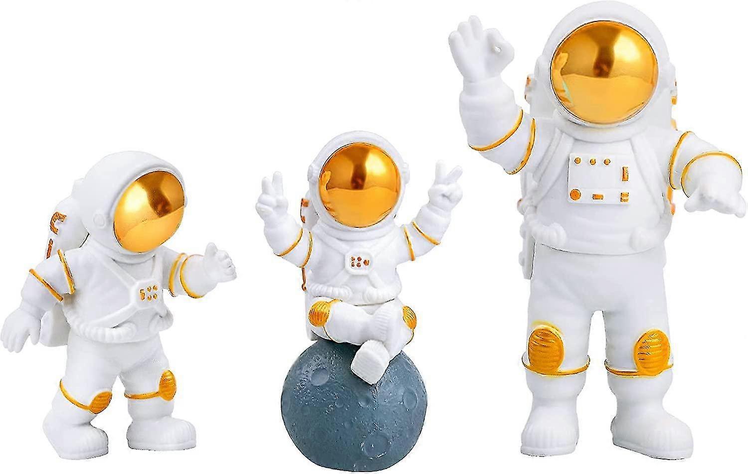 Astronaut Ornaments Space Cake Toppers Spaceman Desktop Figurines Astronaut Toy Statues Spaceman Decorations For The Home, Space Theme Party, Desktop