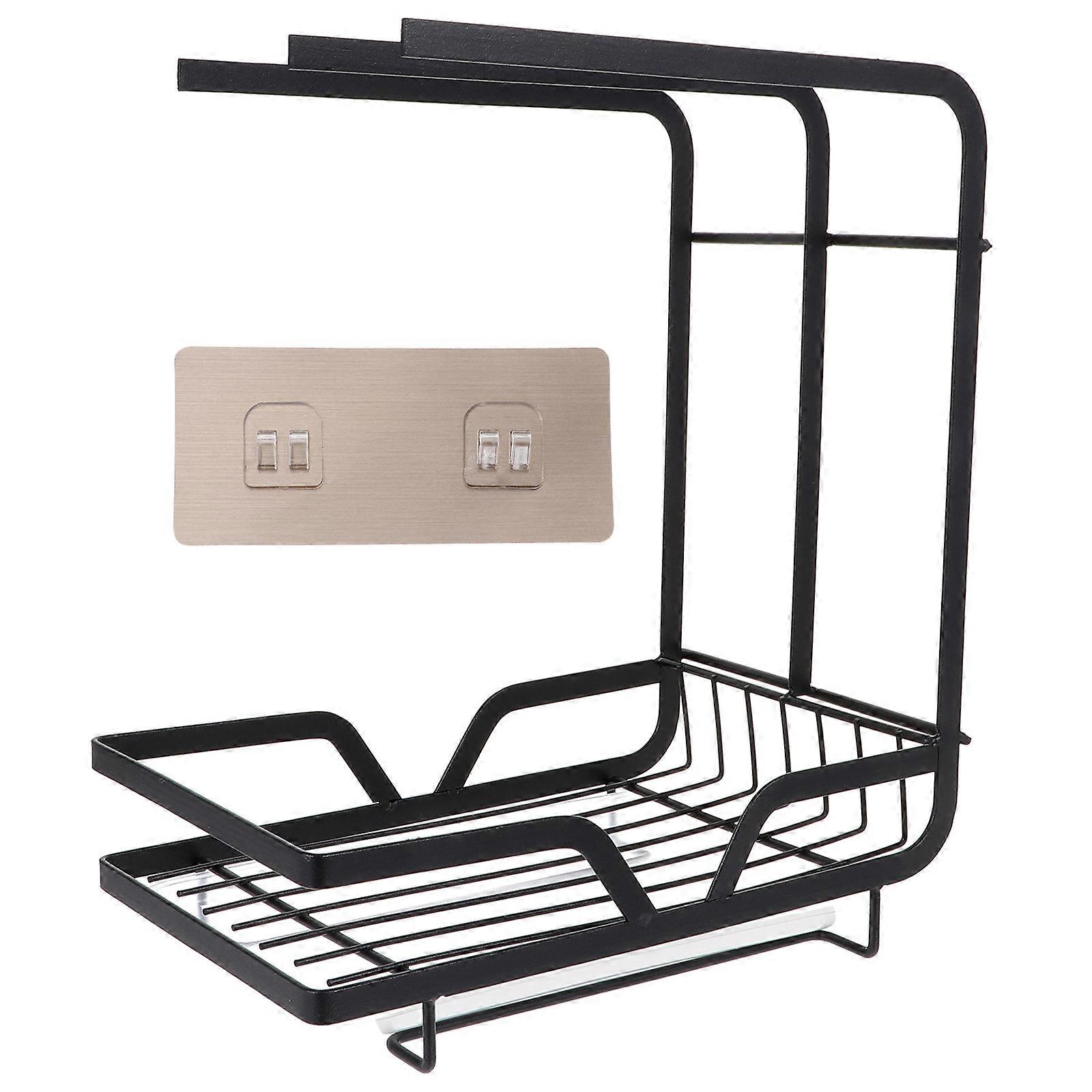 1pc Sponge Soap Holder Kitchen Drainer Cloth Storage Rack Desktop Shelf