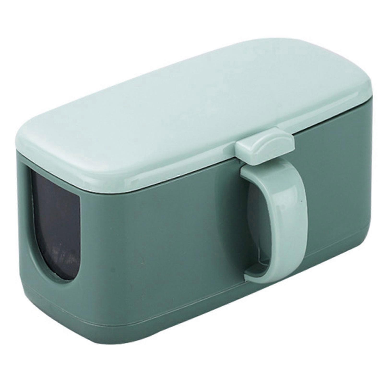 Kitchen Seasoning Box Good Seal Multi Compartments with Lid Handle Visible Dustproof Large Capacity Salt Pepper Condiment Container Kitchen Accessorie