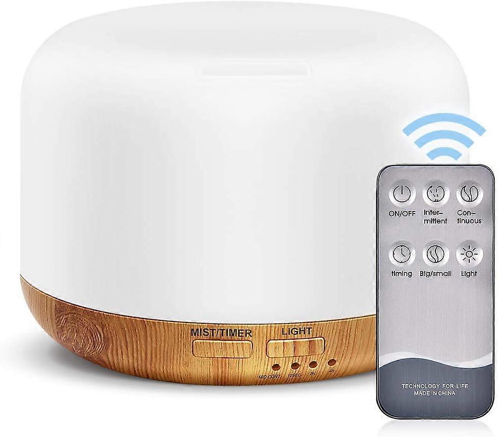 Essential Oil Diffuser,Remote Control Aromatherapy Diffusers Humidifier with Adjustable Mist Mode & Waterless Auto-Off and 7 LED Light Colors for