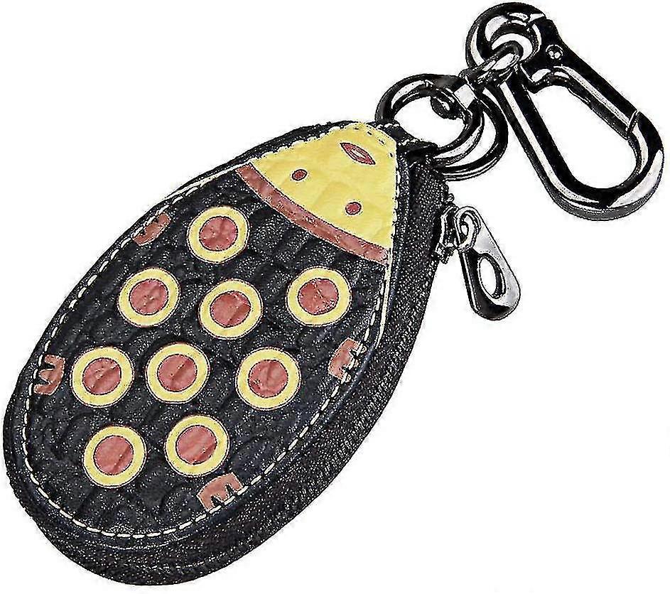 Waterproof Portable Pu Leather Ladybird Shaped Mini Storage Bag